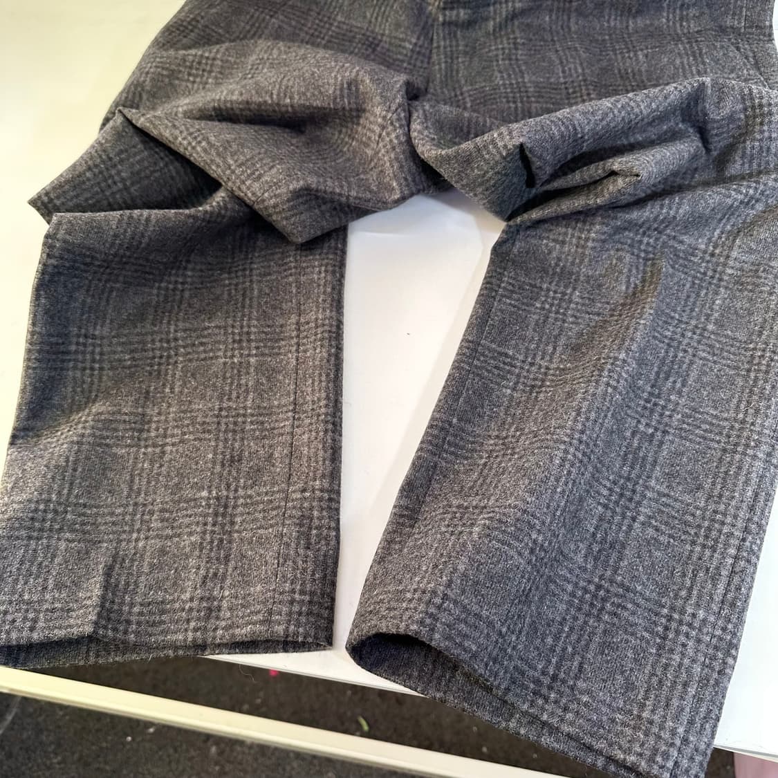 택달린새것 36-38 타미힐피거 차콜 체크 스트레이트핏 울 슬랙스 상품이미지4