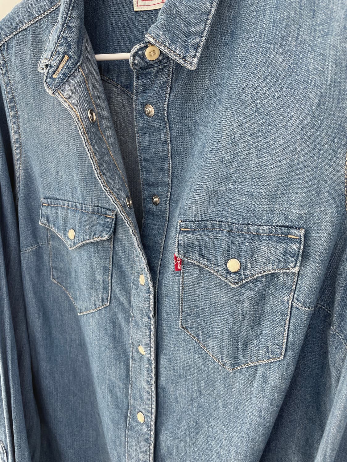 리바이스 데님 셔츠 원피스 롱 청남방 상품이미지6