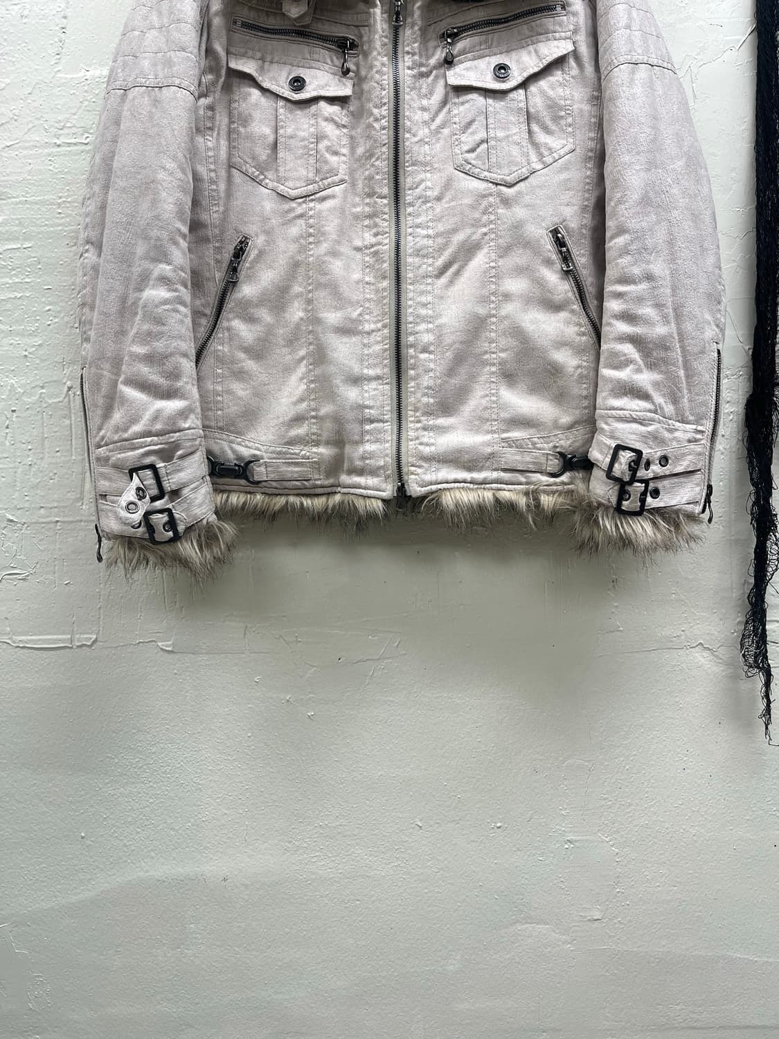 In the attic 00s ivory trimming fur jack 상품이미지6