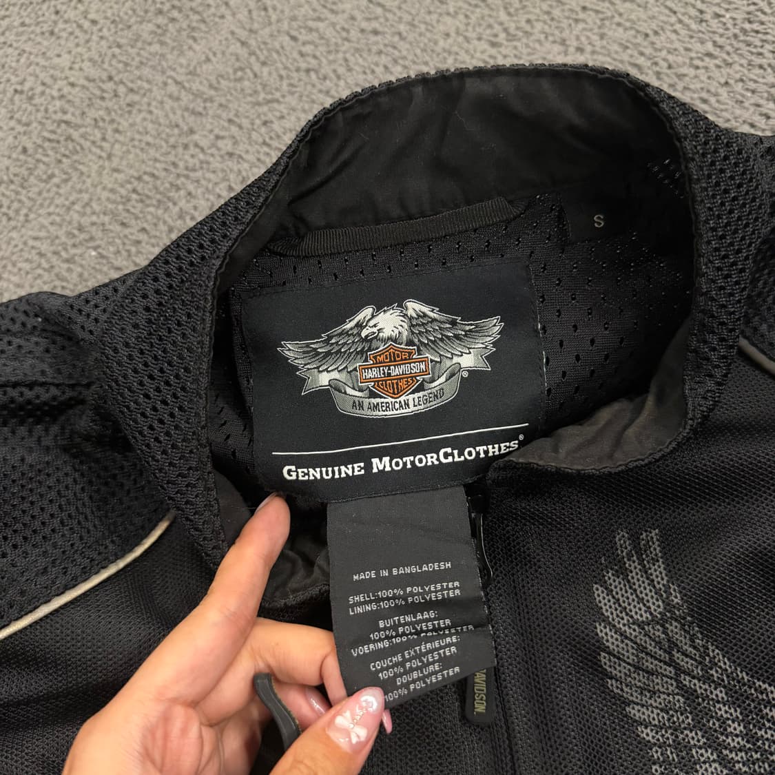 [ 정품/S ] 할리데이비슨 로고 프린트 메쉬 싱글 라이더 자켓 상품이미지4