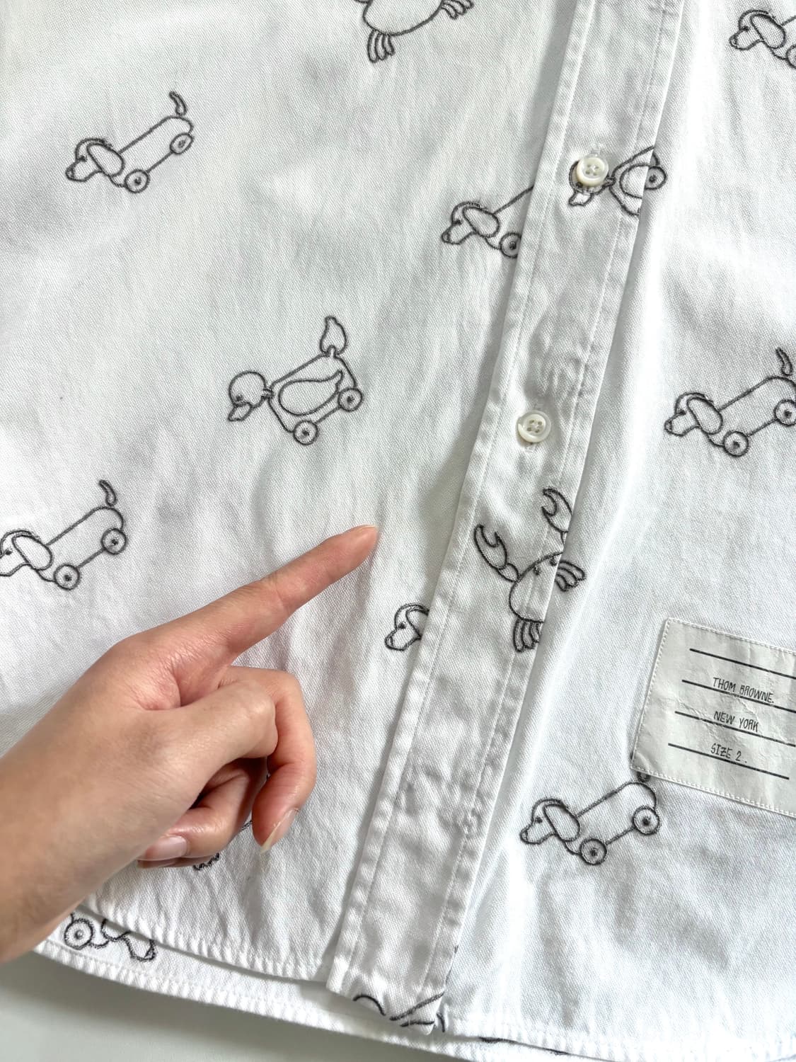 Thom Browne 톰브라운 애니멀 옥스포드 화이트 셔츠 상품이미지8