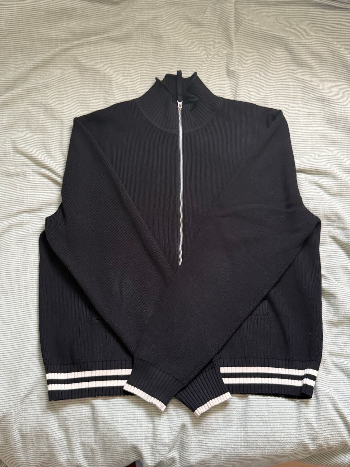 마뗑킴 니트집업 블랙L 상품이미지3