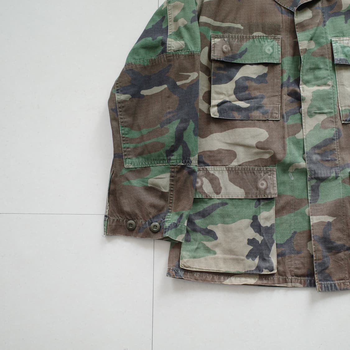 90s 미군 오리지널 우드랜드 립스탑 BDU 자켓 (S-R) 상품이미지4