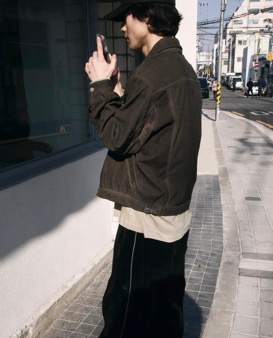 (3) 폴리테루 유즈드 트러커 자켓 코듀로이 카모 브라운 상품이미지2