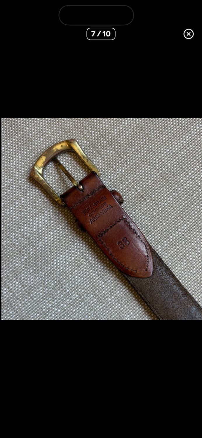 90s 아르헨티나 Full Grain Cowhide 솔브 버클 상품이미지7