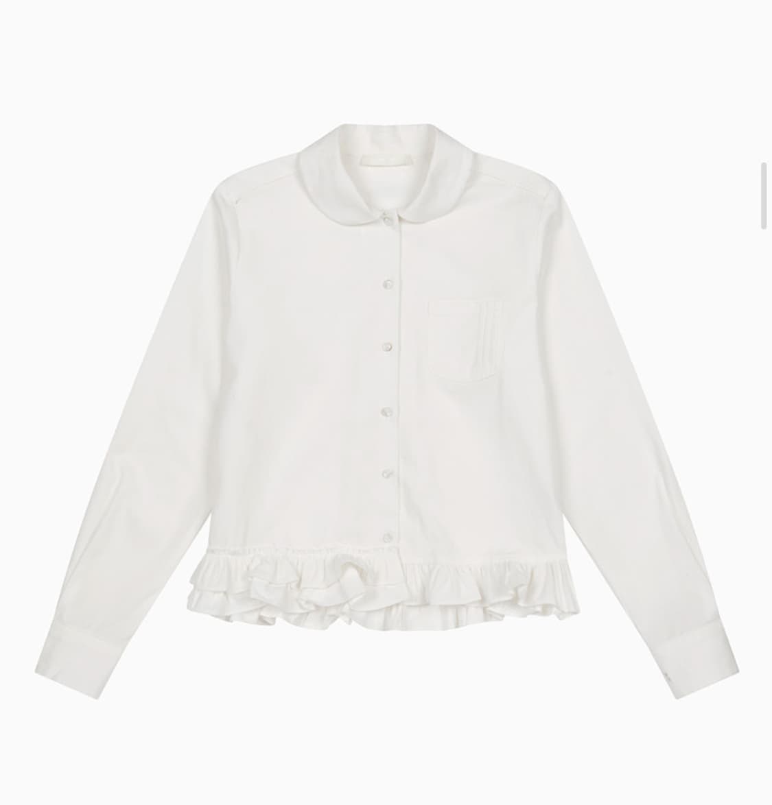 오헤시오 FRILL POCKET BLOUSE, IVORY 상품이미지1