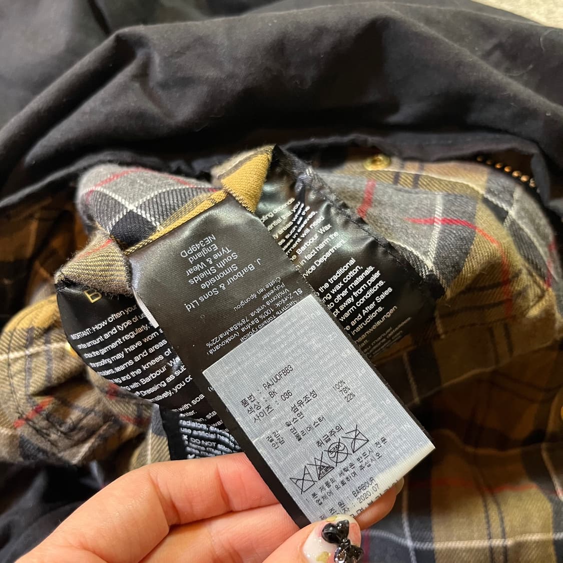 Barbour 바버 인터내셔널 왁스자켓 상품이미지8