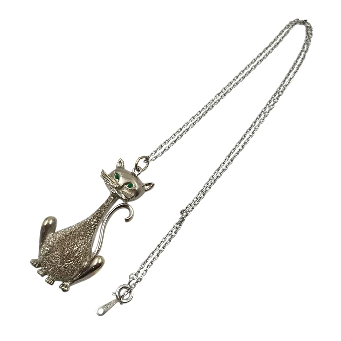 60s 미국 빈티지 크리스탈 고양이 목걸이 상품이미지2