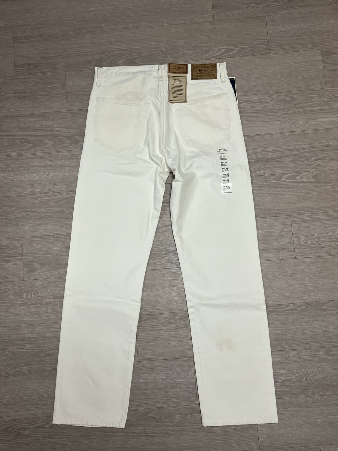 (새상품) 폴로 랄프로렌 헤리티지 스트레이트 데님 팬츠 화이트 상품이미지8