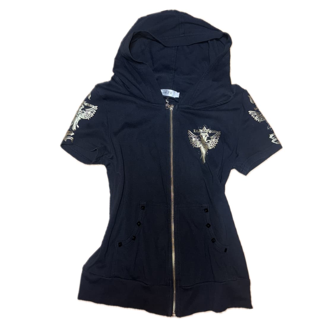 아케호무 펑크 반팔 후드집업 상품이미지1