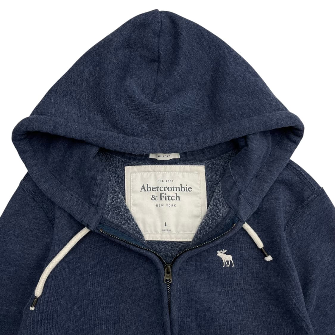 아베크롬비 미니 순록로고 딥블루 후드집업 L 상품이미지6