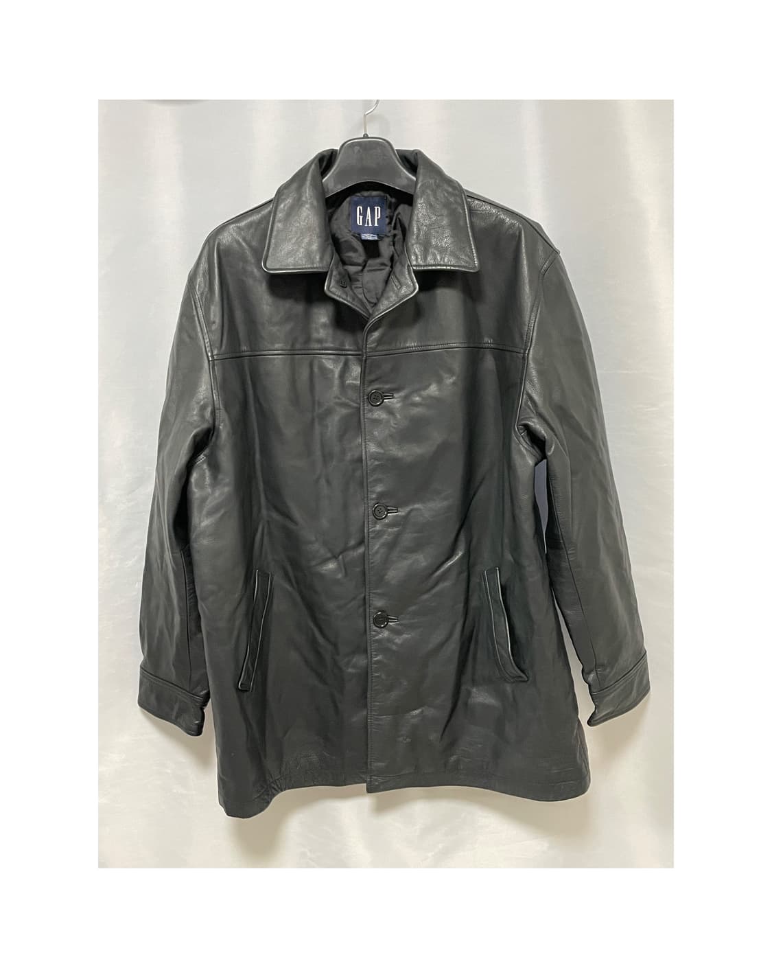 [D.O Archives] 90s 올드갭 레더 카코트 블랙(XL) 상품이미지1