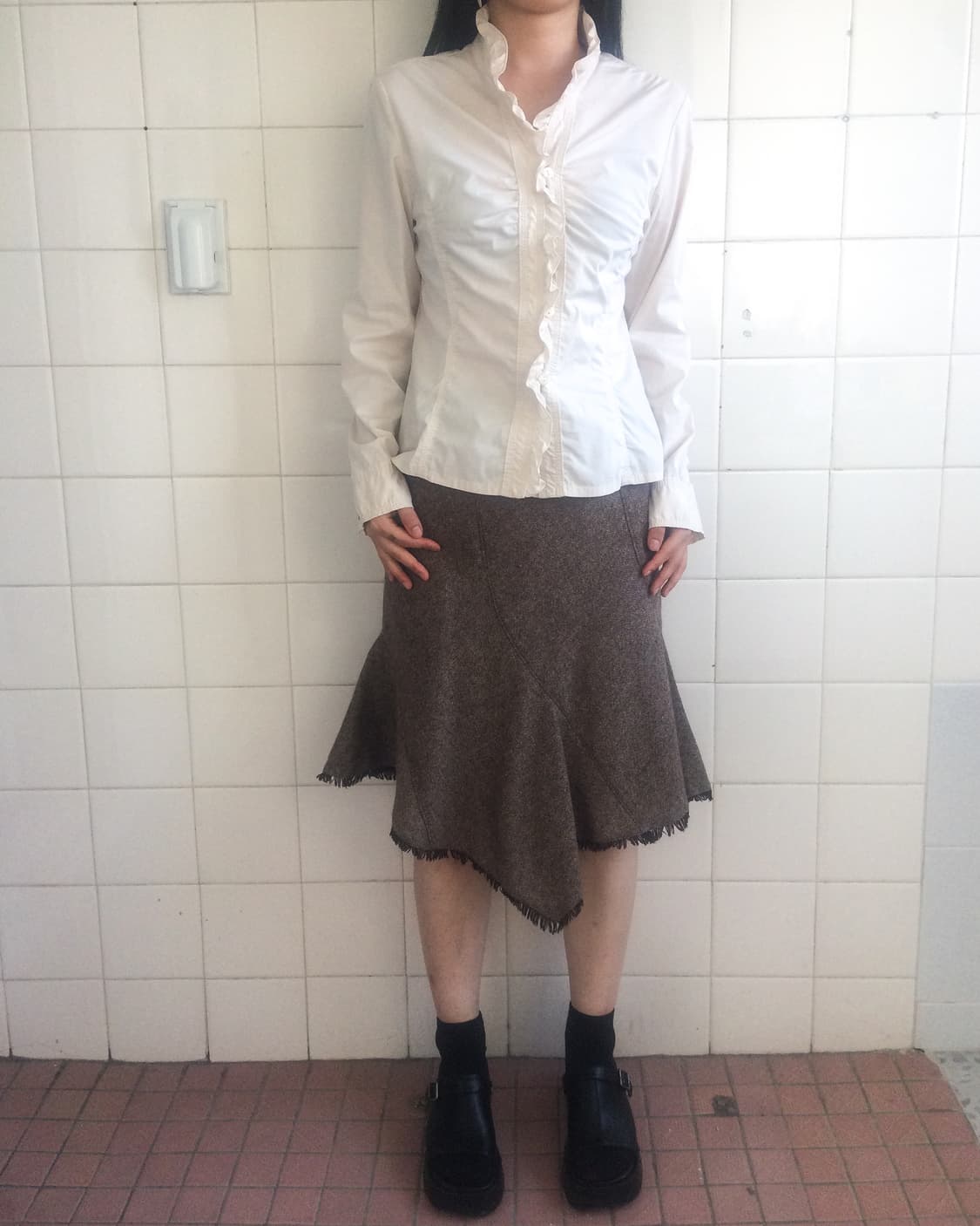 Frill shirring shirt 상품이미지1