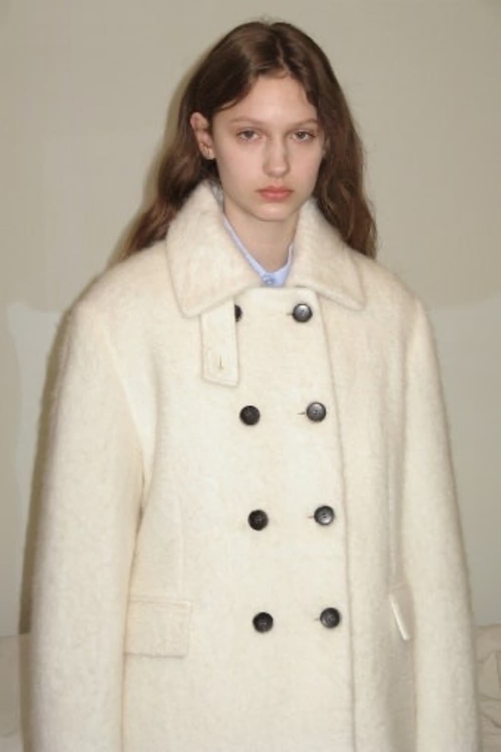 시눈 DOUBLE BREASTED HALF COAT (IVORY) 상품이미지1
