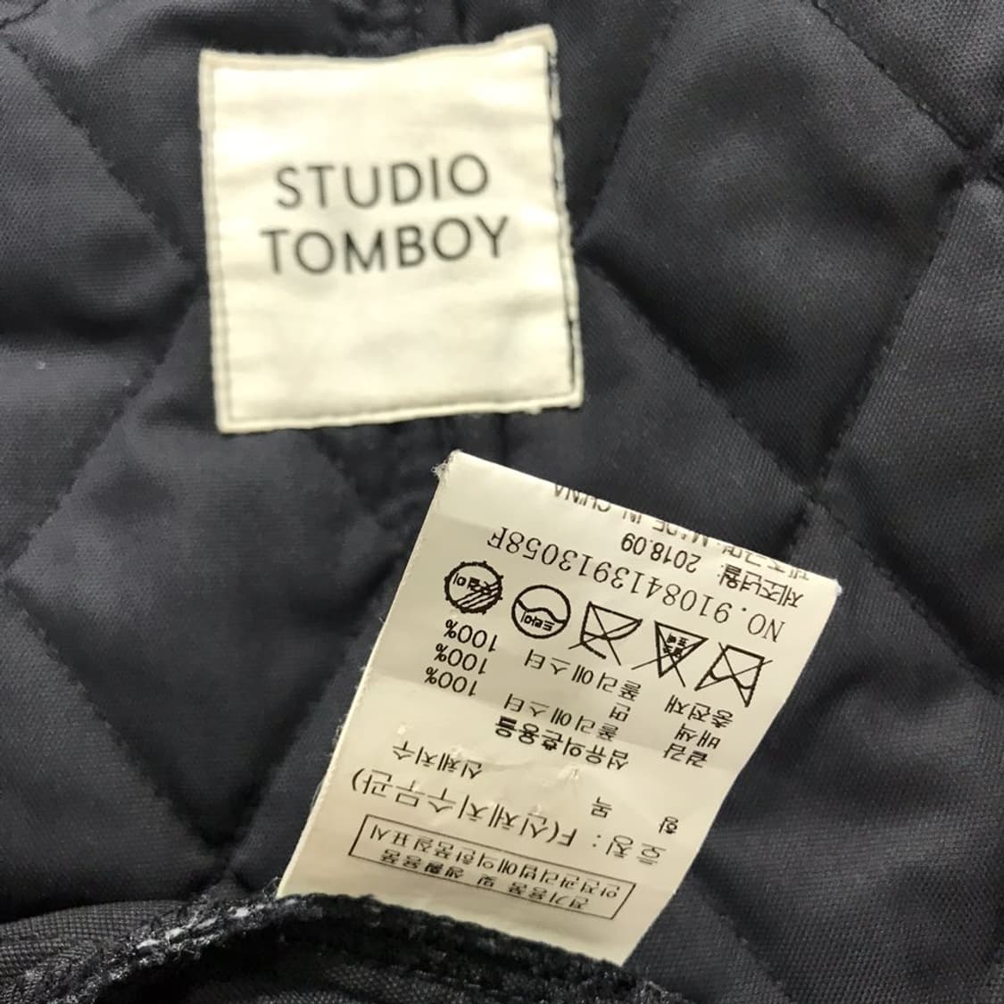 [여성 F, A급] 스튜디오 톰보이 코듀로이 카라 퀼팅 자켓 상품이미지4