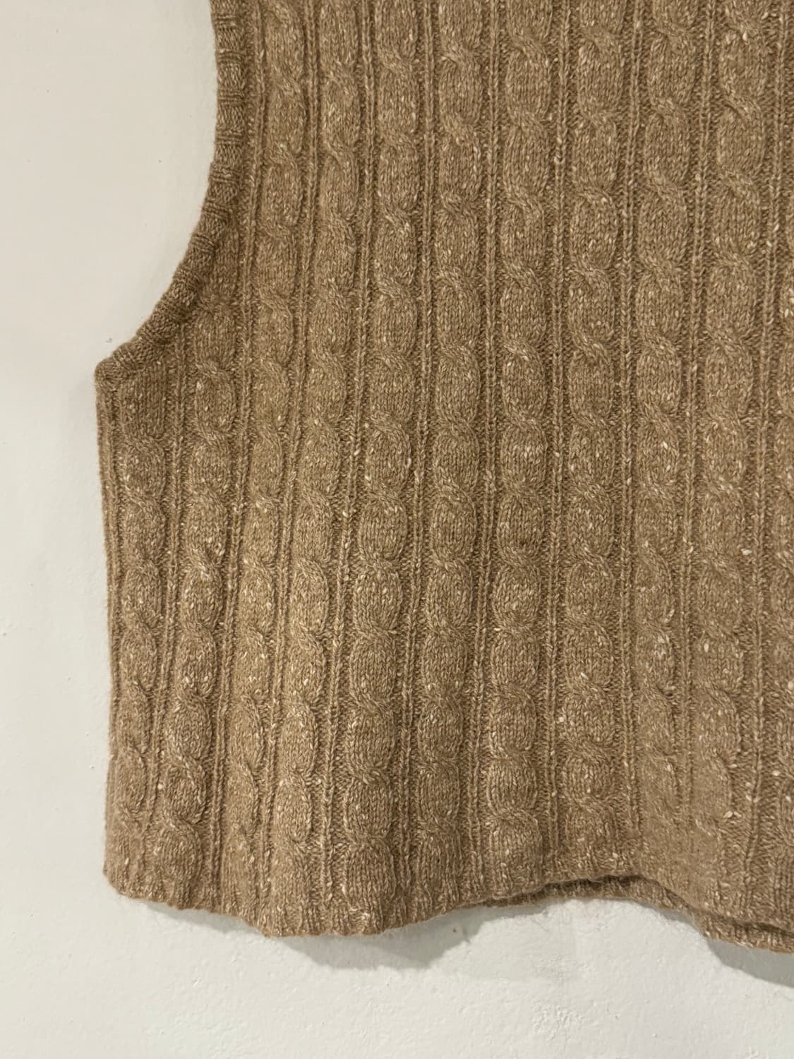 울 실크 꽈배기 폴라 조끼 상품이미지4