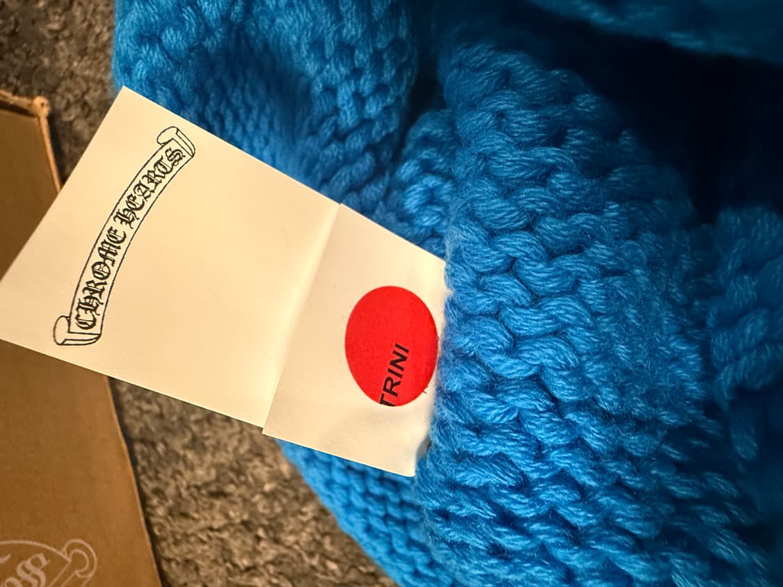 (새상품) 크롬하츠 캐시미어 퍼플 세메터리 크로스패치 비니 상품이미지10