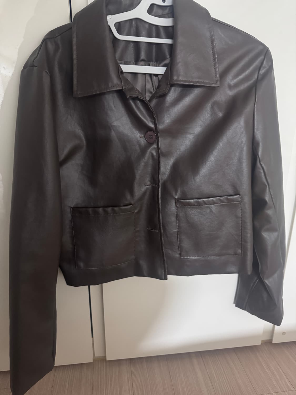 빈티지 브라운 가죽자켓 상품이미지1