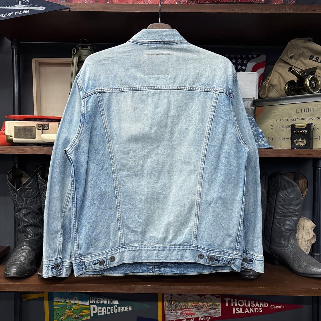 리바이스 빈티지 워싱 타입3 트러커 데님자켓 연청 N916 상품이미지2