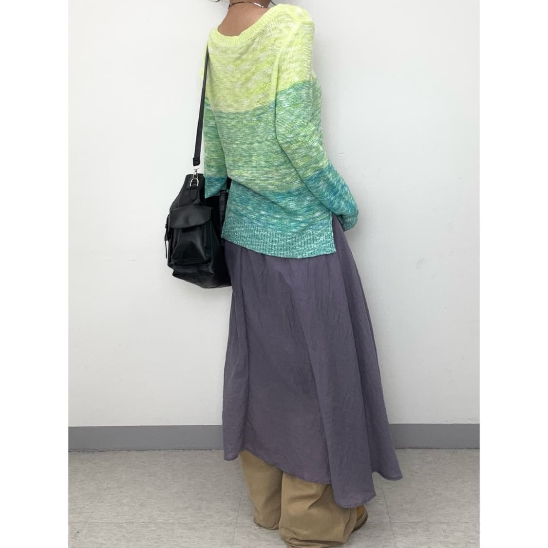 빈티지 네온 그린 니트 상품이미지4