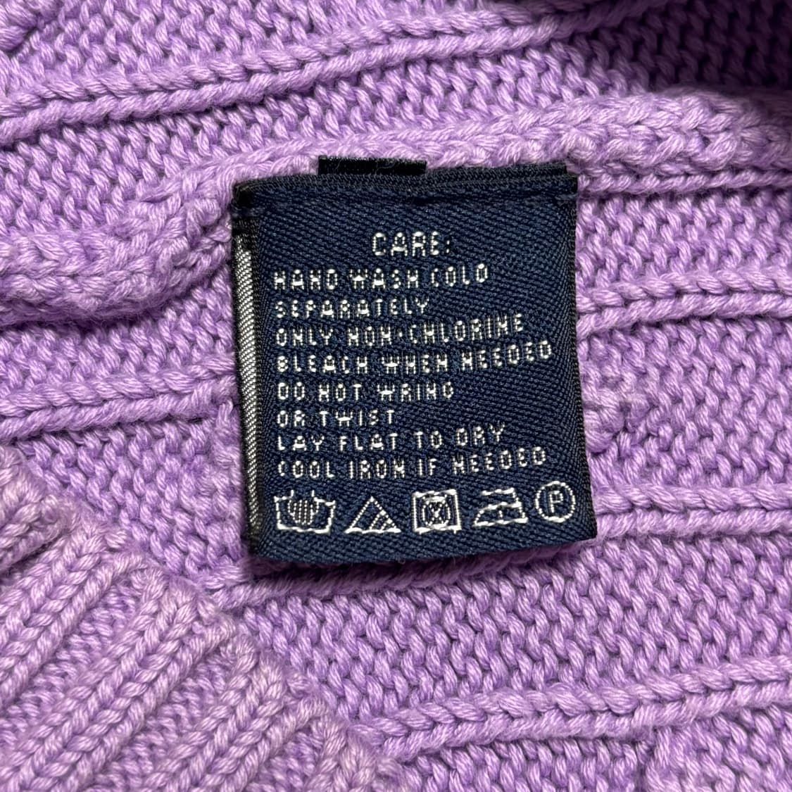 L 폴로랄프로렌 옐로우 포니 브이넥 케이블 니트 상품이미지5