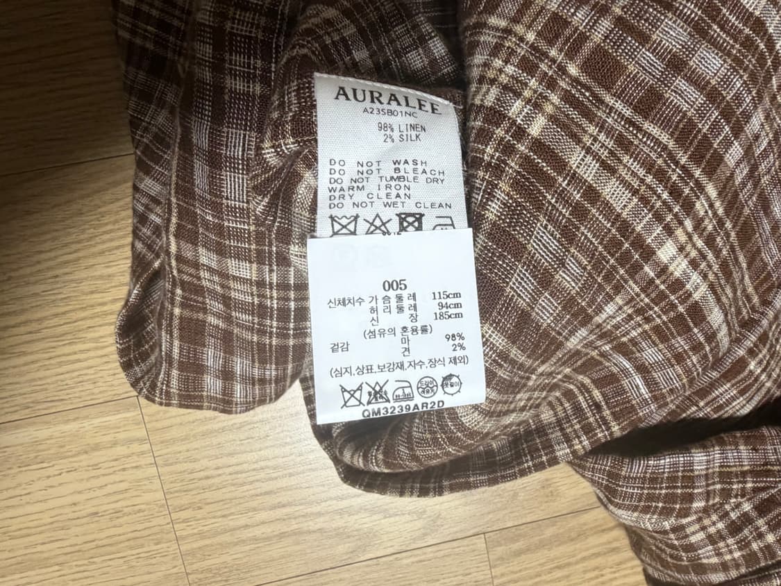 (5) 오라리 23aw 체크 셔츠자켓 상품이미지4