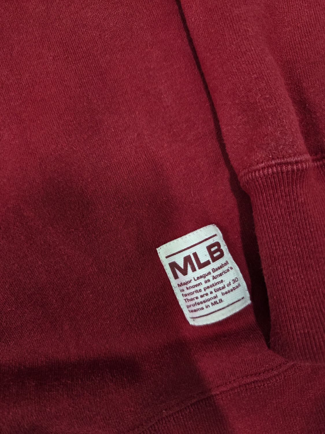 MLB 버건디 체인 스티치 맨투맨 티셔츠 상품이미지5