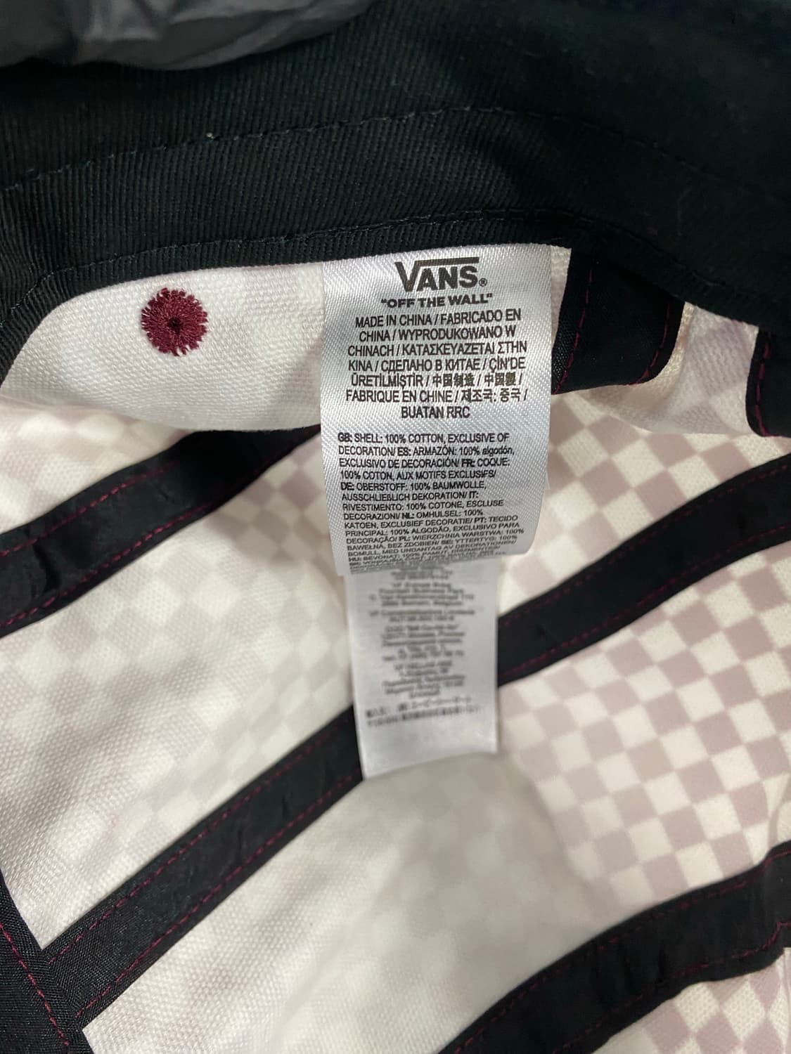 반스 데이비스 5 패널 레드 체커보드 캠프캡 상품이미지6