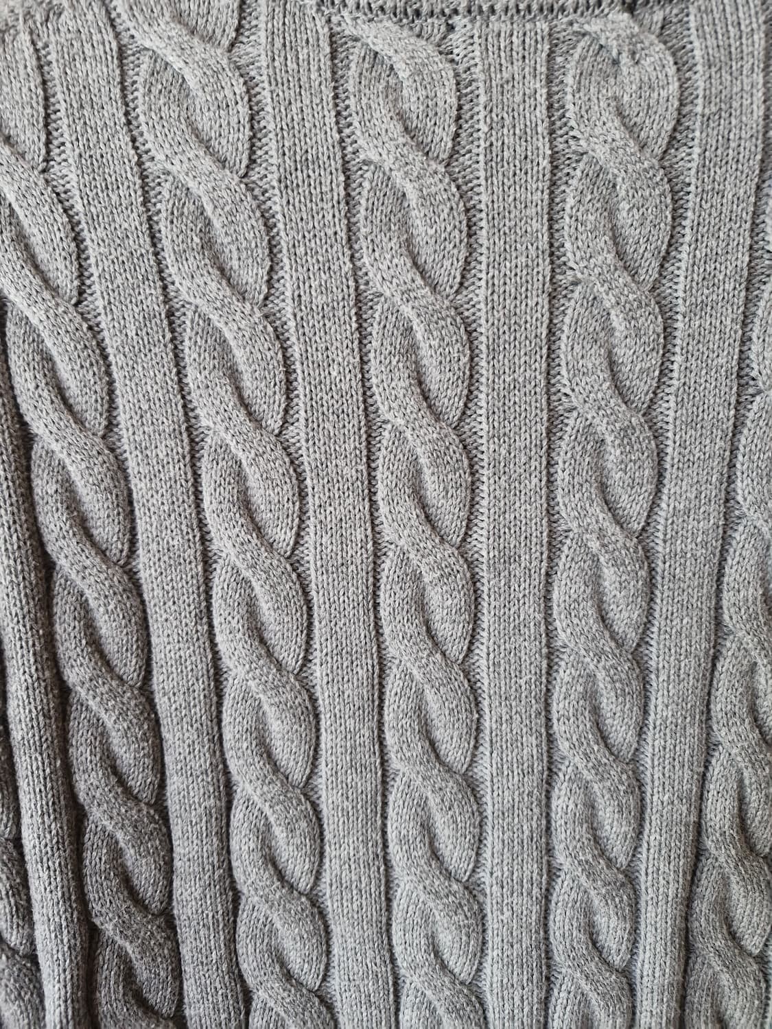 폴로 랄프로렌 케이블 반집업 니트 스웨터 그레이 L 상품이미지3