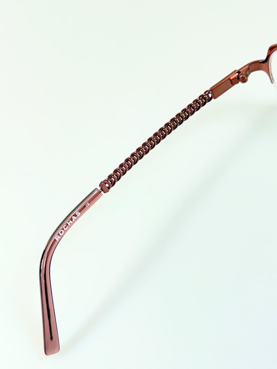 90s ROCHAS 브라운 메탈 스퀘어 반무테 빈티지 안경 상품이미지7