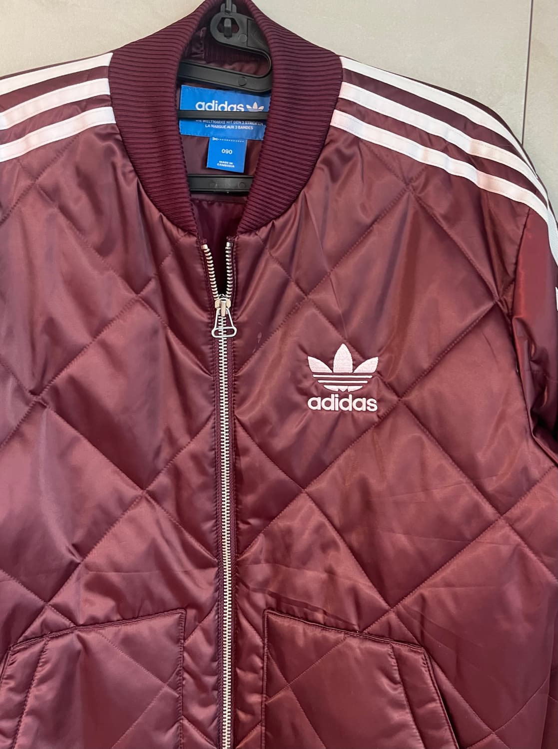 아디다스 파이어버드 퀄팅 자켓 버건디 [90] 상품이미지4