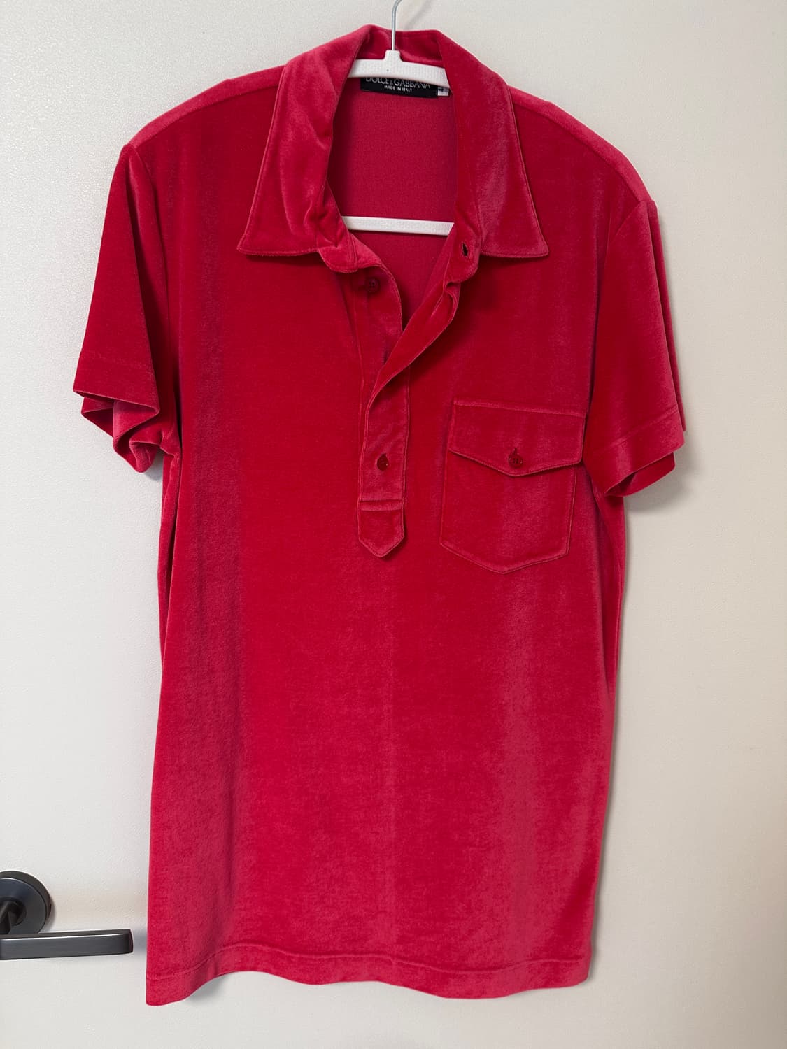 돌체앤가바나 벨벳 카라티셔츠 48사이즈 상품이미지1