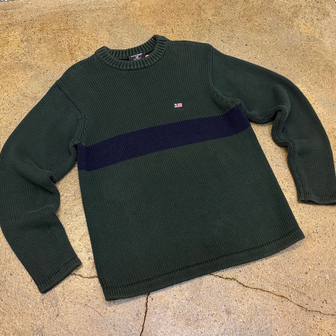 새상품급 90s USA 빈티지 폴로랄프로렌 폴로진 헤비코튼 니트 상품이미지2