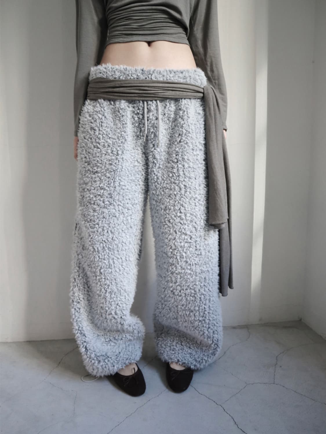 클라따 winter boucle pants (gray) 상품이미지4