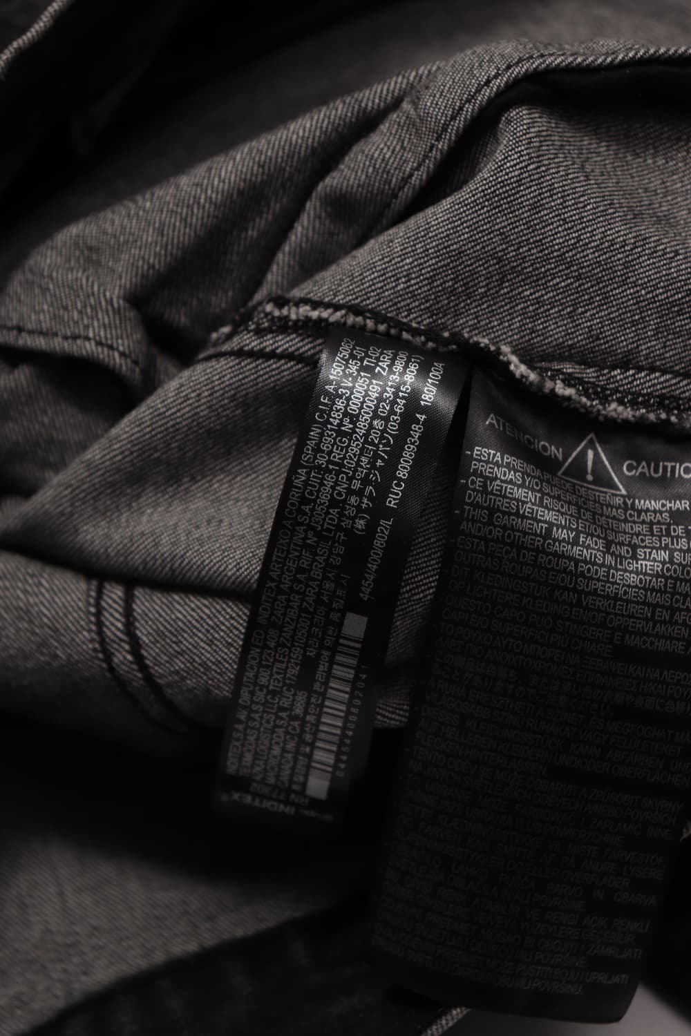 ZARA 데님 흑청 데님 트러커 size L 상품이미지5