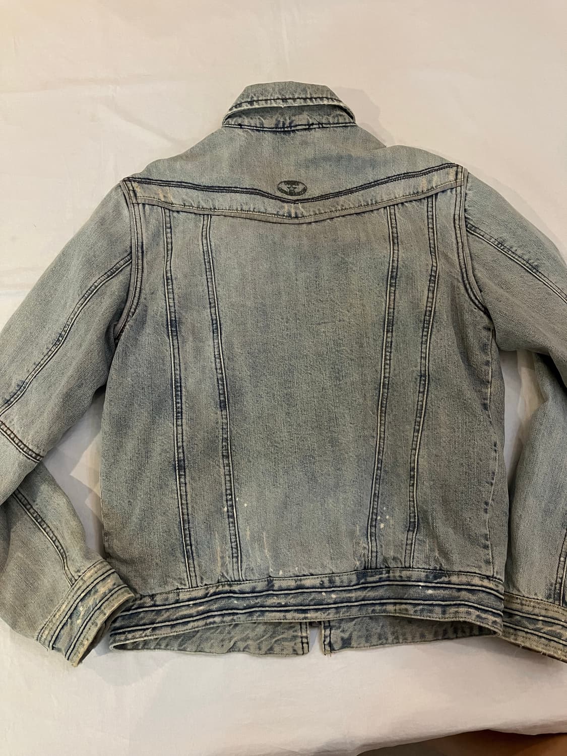 디젤 디스트레스트 바이커 데님자켓 상품이미지6