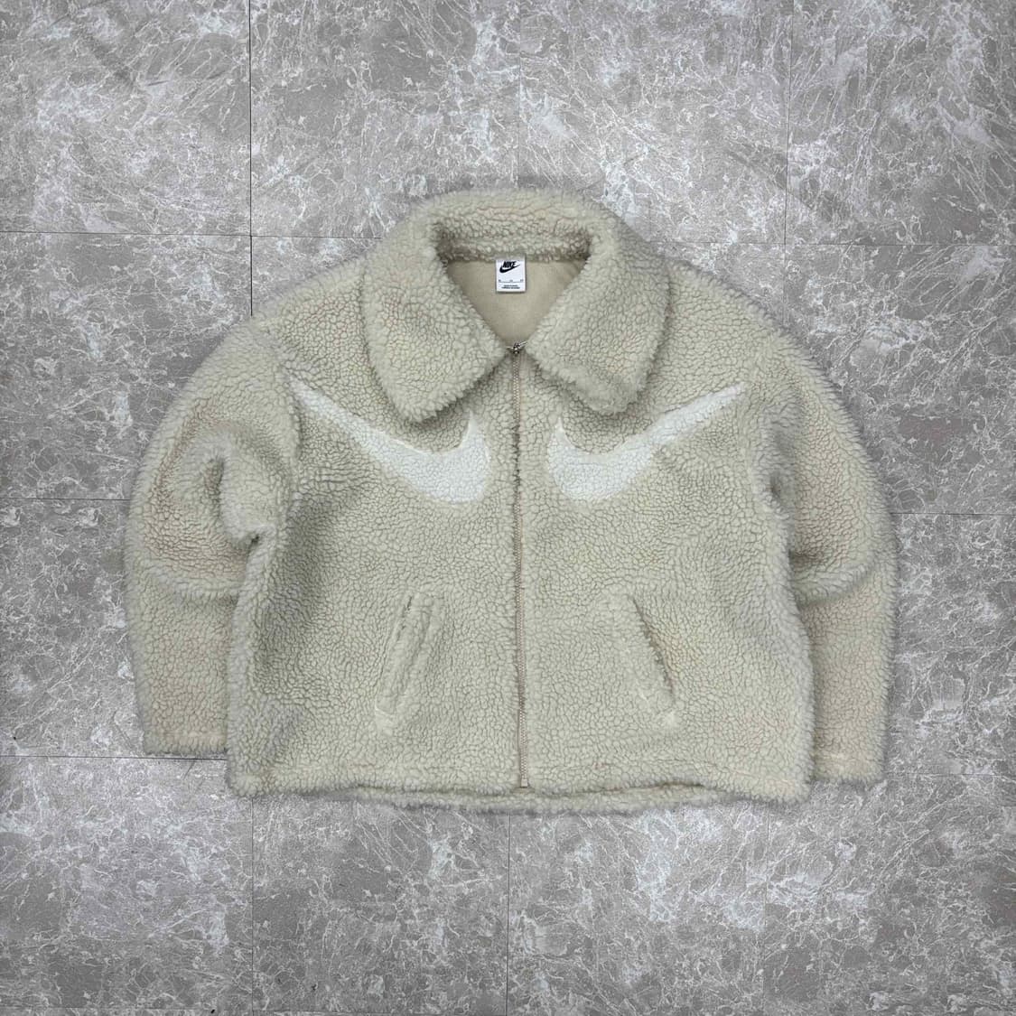 나이키 신형 더블 스우시 쉐르파 플리스 자켓 걸즈 후리스(XL) 상품이미지4