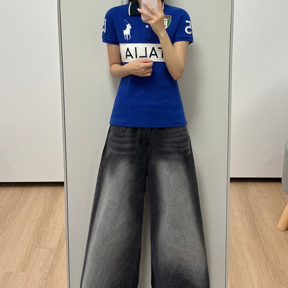 폴로 랄프로렌 빅포니 치프키프 딱붙핏 이탈리아 카라 반팔 티셔츠 상품이미지1