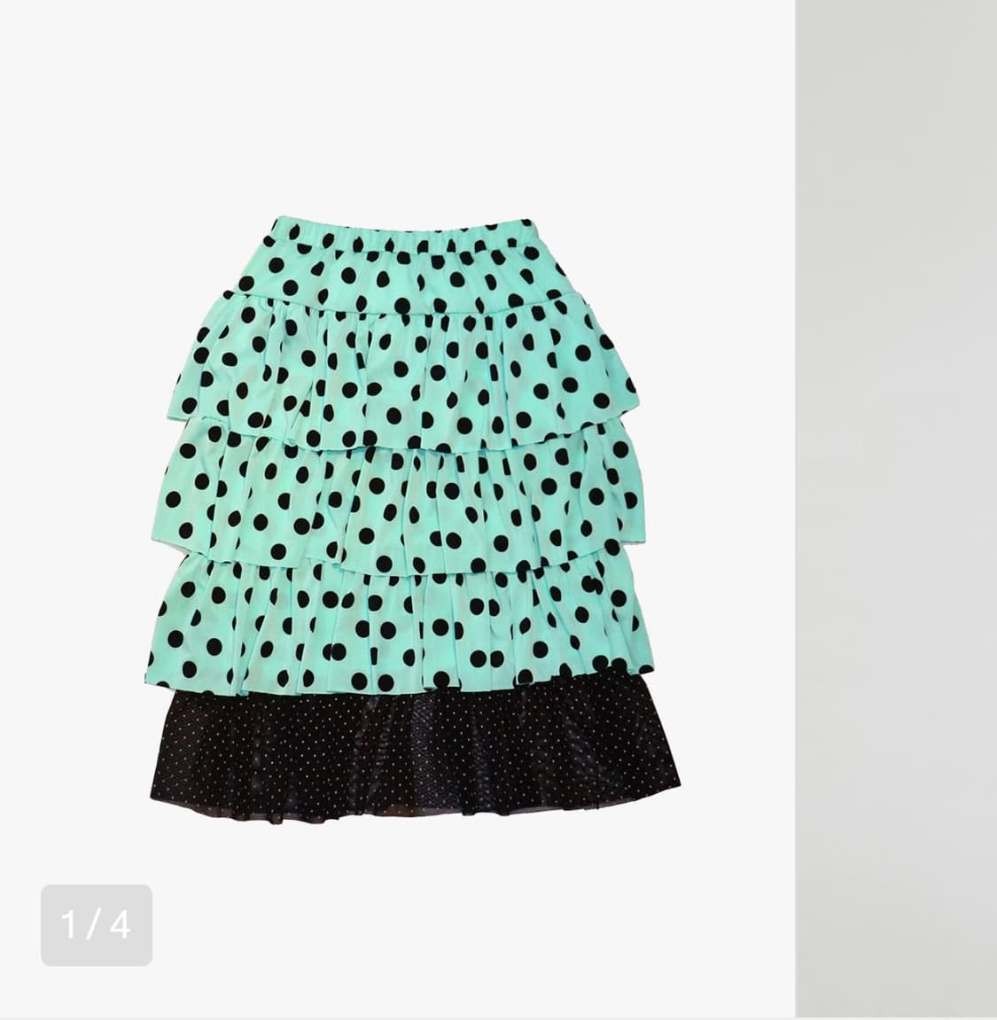 도트 프릴 민트스커트  상품이미지2