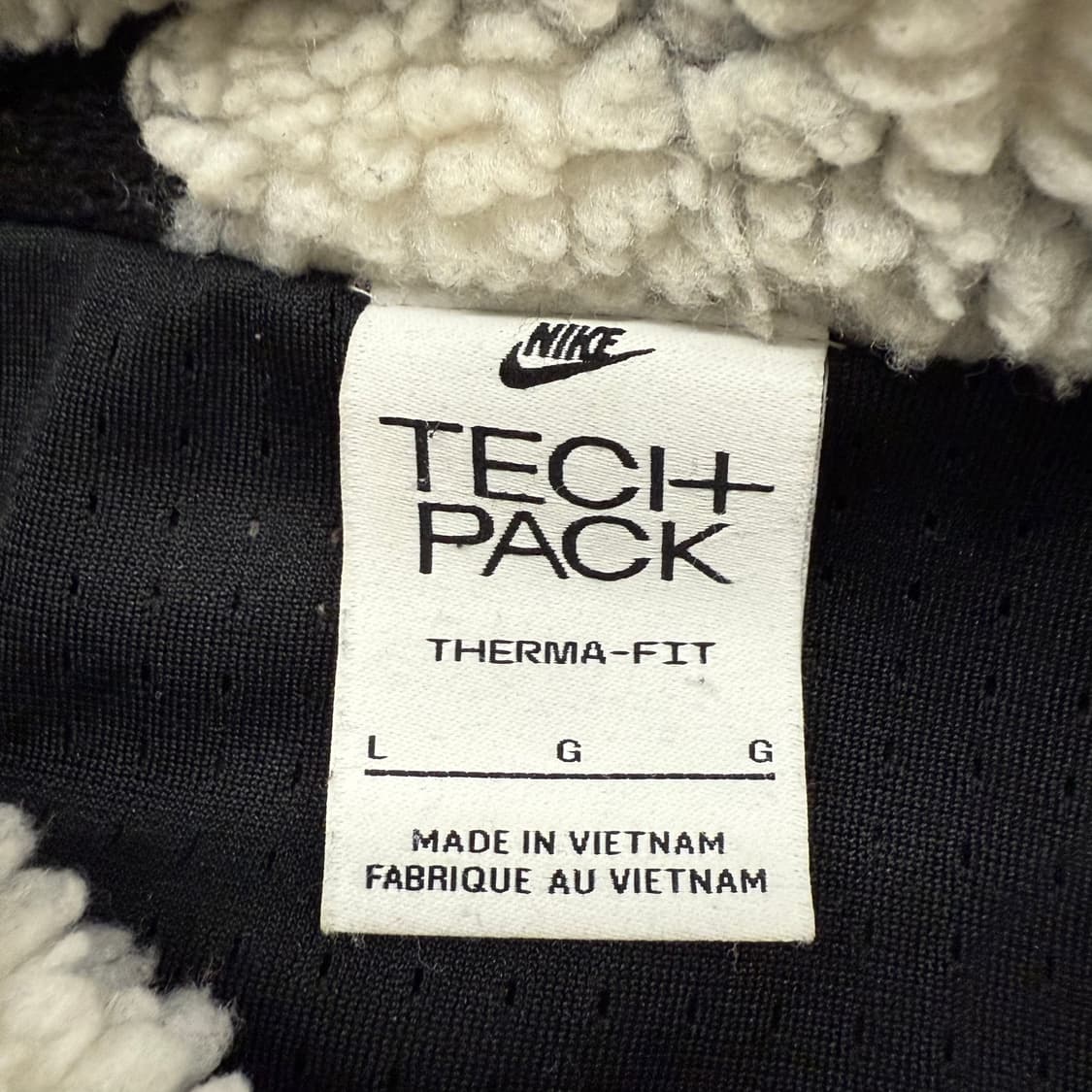 [정품/L] 나이키 테크팩 블랙 화이트 플리스 자켓 b18 상품이미지5