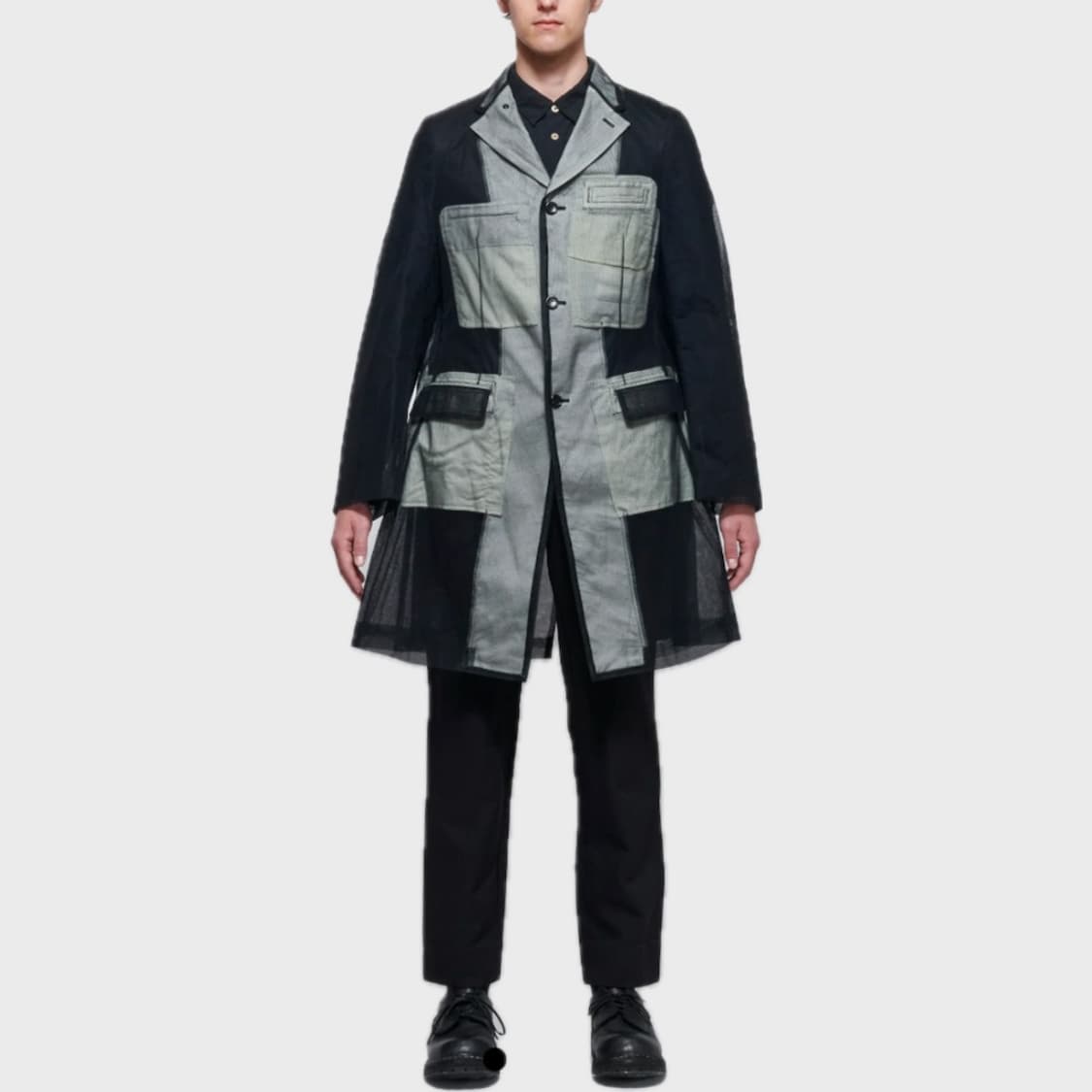 (택있음)25ss 꼼데가르송 옴므플러스 튤 자켓 m(시착 1회) 상품이미지1