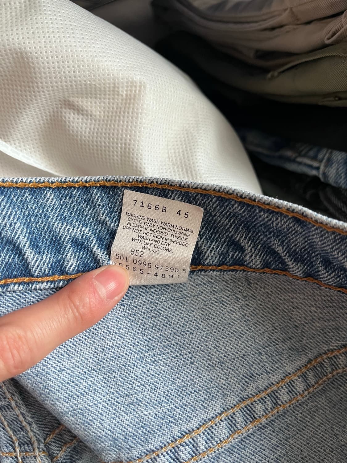 90s uas 리바이스 565 와이드 레그 상품이미지6