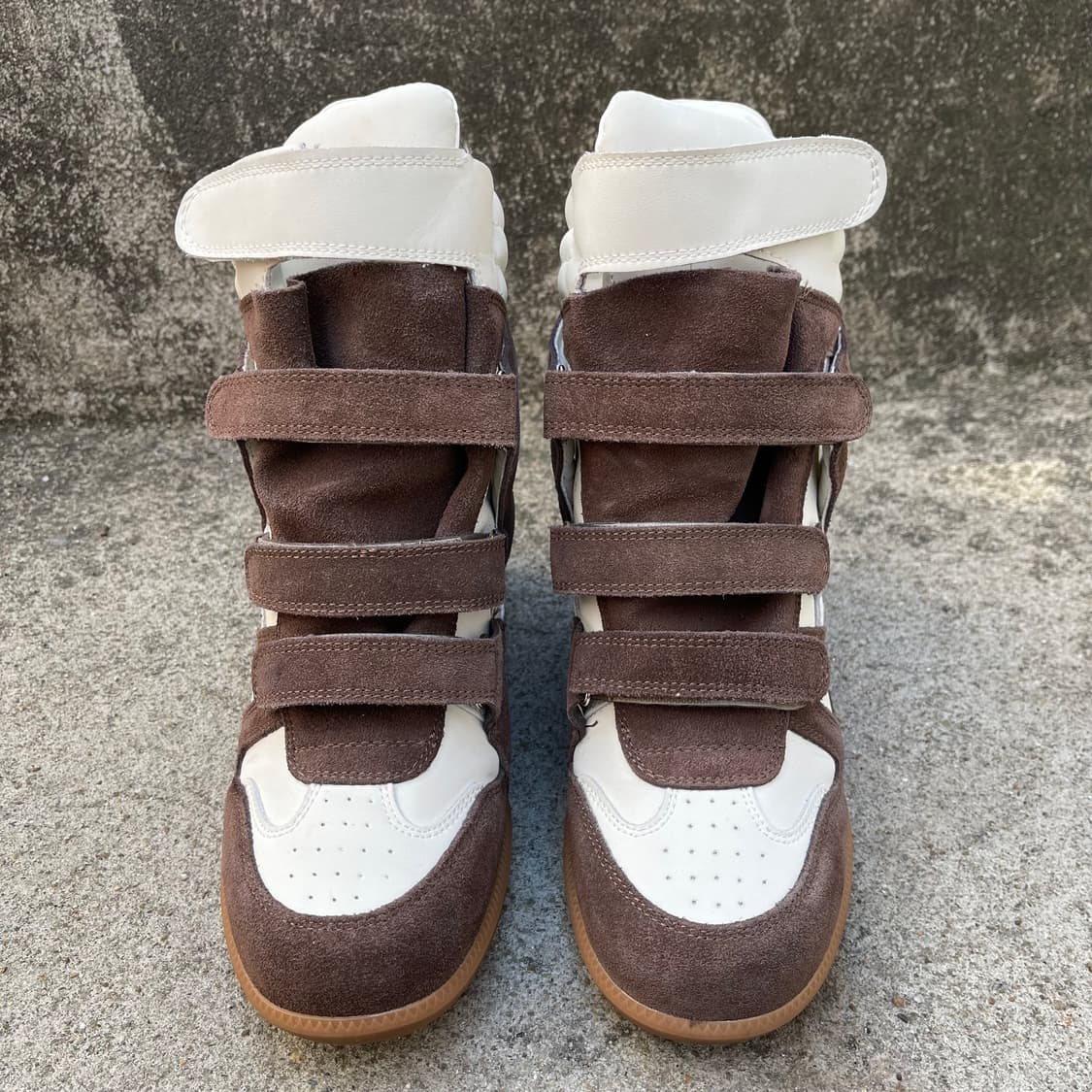 [39] Designer 가죽/스웨이드 웨지힐 스니커즈(250) 상품이미지4