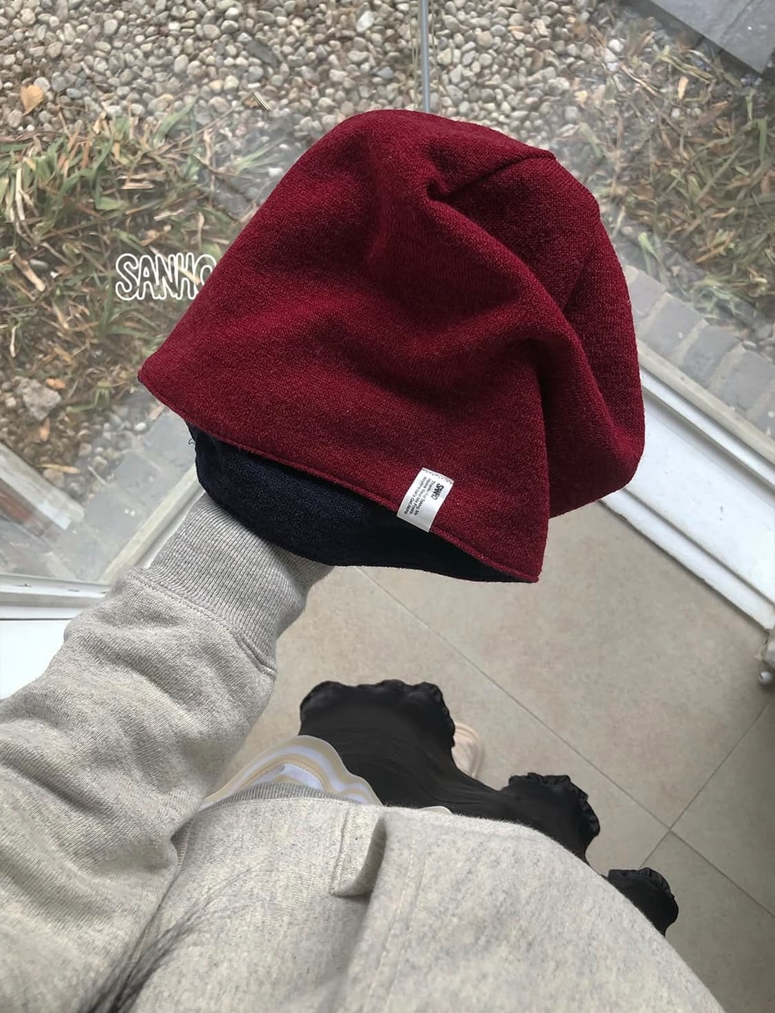 산호 (나예나님 브랜드) 비니 새상품 리버시블 상품이미지2