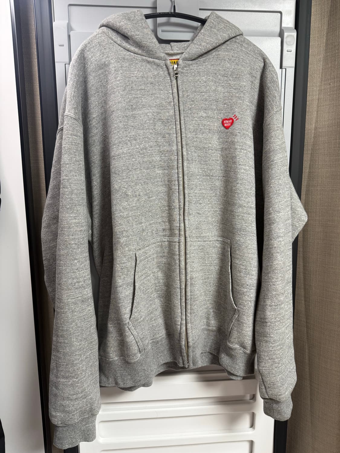 [XXL] 휴먼메이드 후드집업 멜란지 그레이 상품이미지2