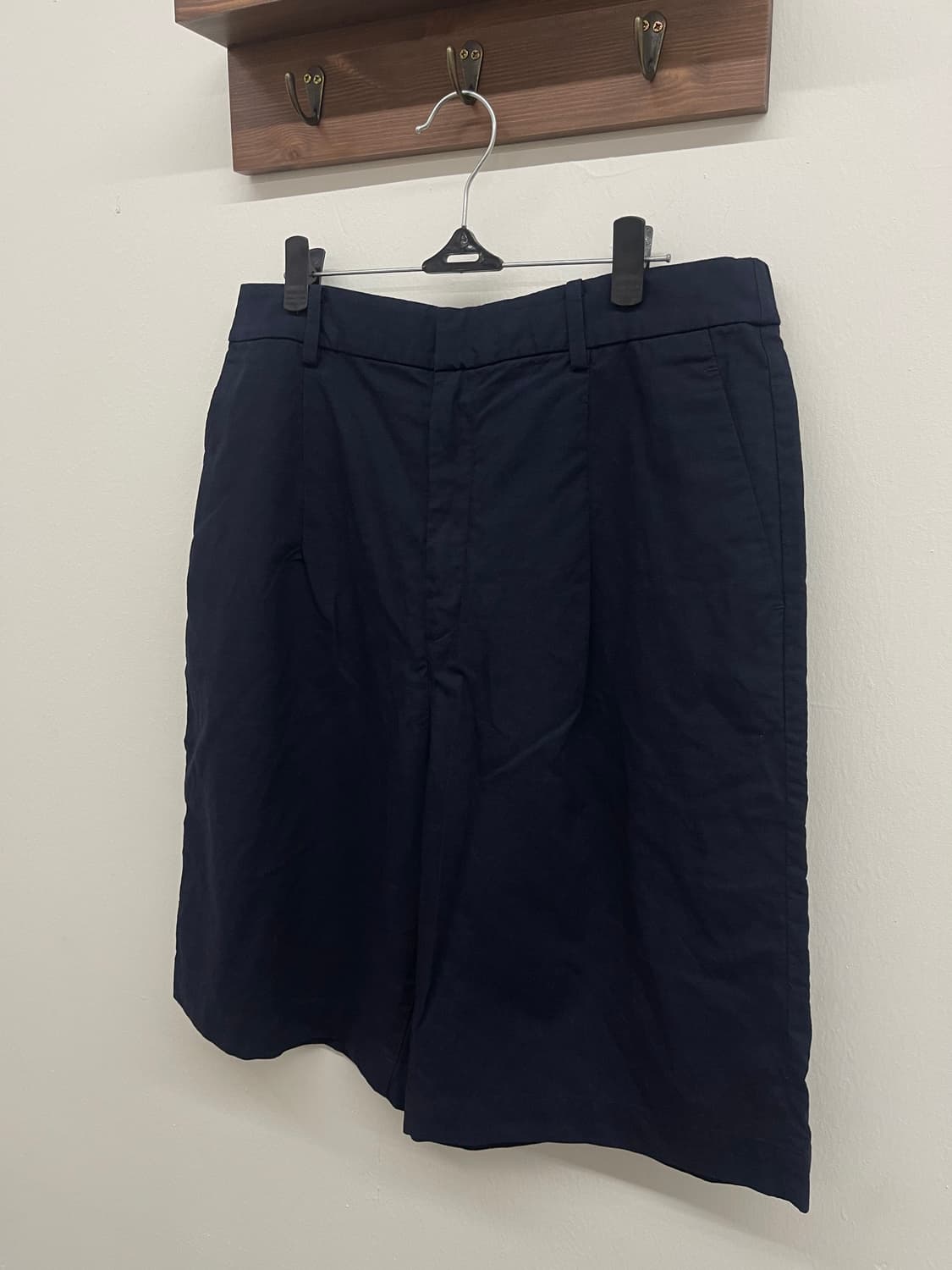 유니클로 네이비 와이드 린넨 팬츠 반바지 XL(밴딩) 상품이미지2