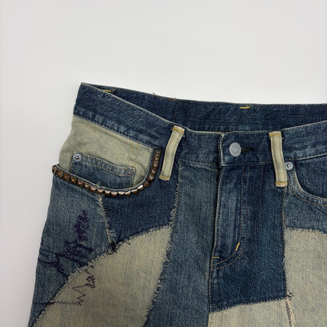 히스테릭글래머 패치워크 데님 스커트 청치마 상품이미지2