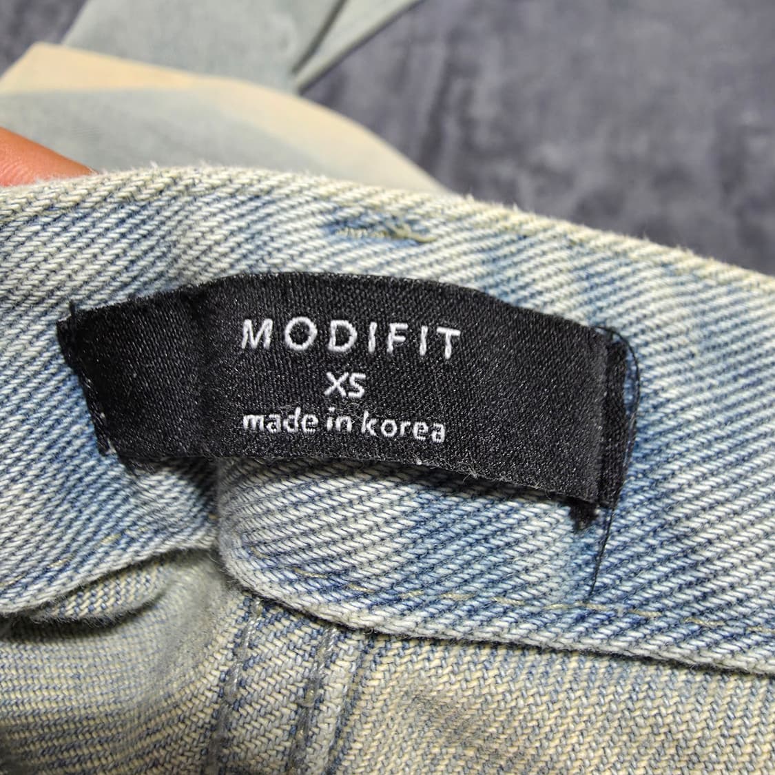 (XS)여성 MODIFIT 빈티지 워싱 스트레이트 데님 팬츠  상품이미지6