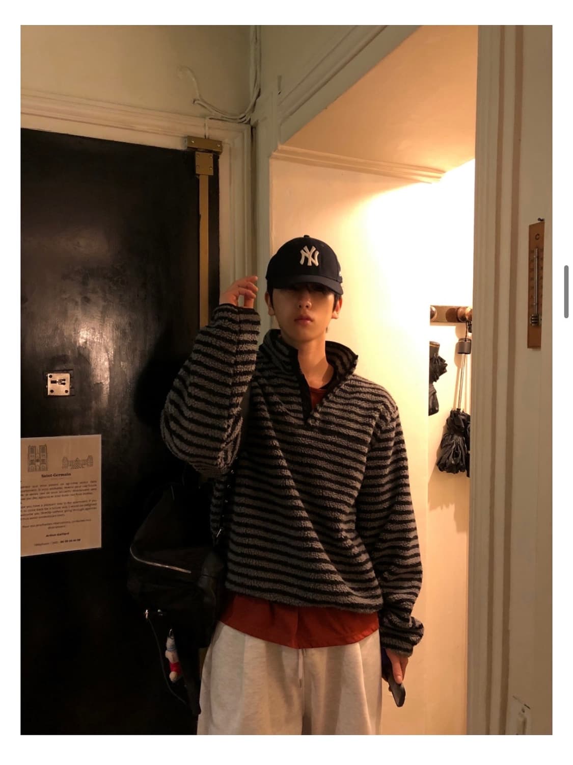 스트라이프 후리스 (새상품) 상품이미지3