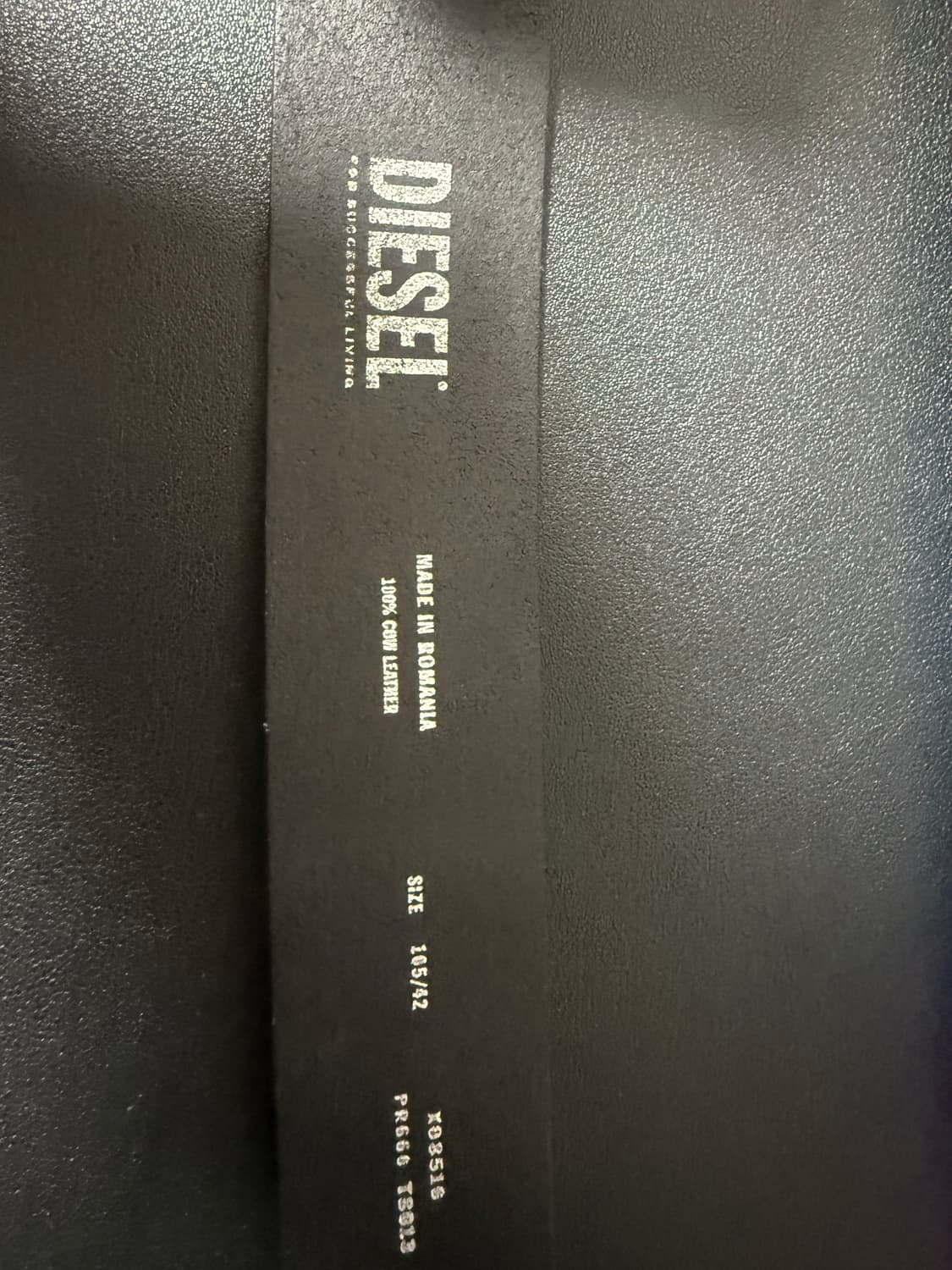 디젤 B-1DR 레더 벨트 D 버클 블랙 105/42 상품이미지2